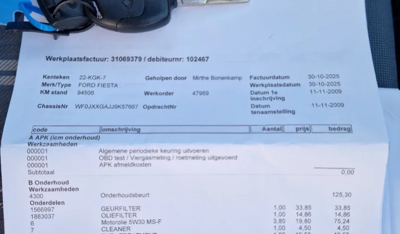 Ford Fiesta 1.25 Limited vol